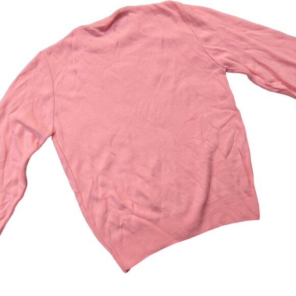 Vintage 1940s-1950s Light Pink Long Sleeve Knit Crewneck Sweater - Picture 8 of 12
